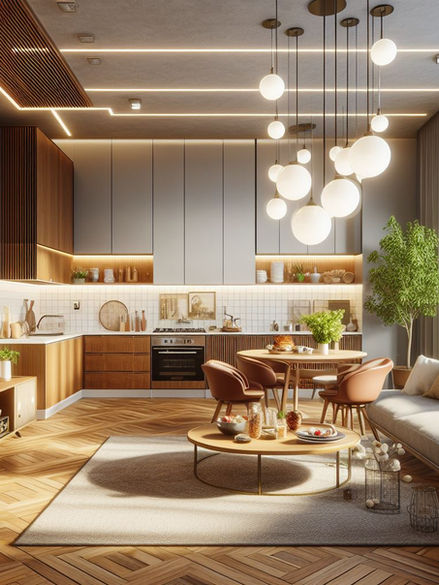 Modern kitchen with midcentury vibes.