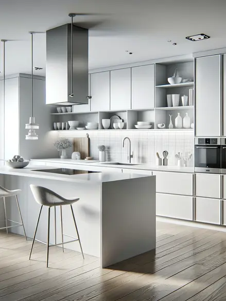 White Contemporary Kitchen Idea