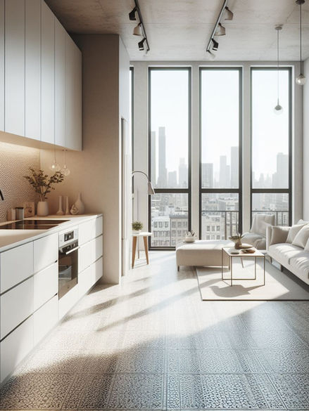 White Galley Kitchen Idea