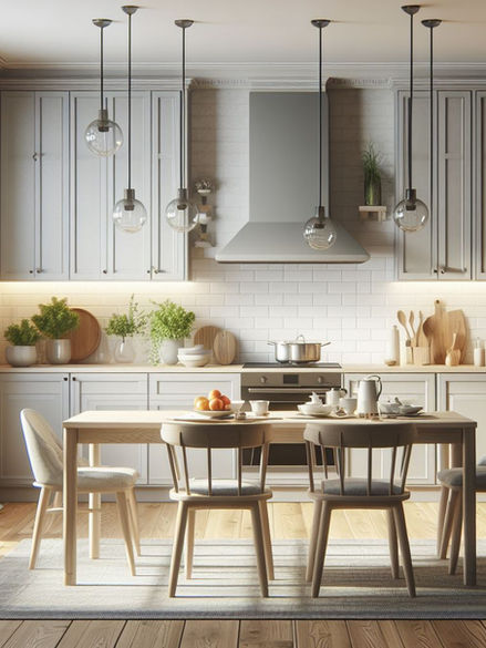 Galley Farmhouse Kitchen Idea