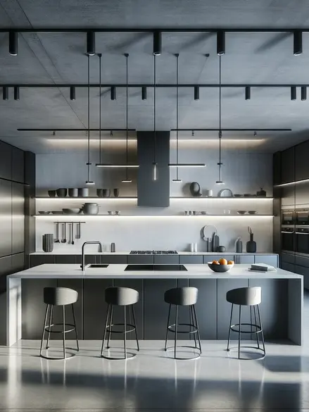 Modern Minimalist Kitchen.