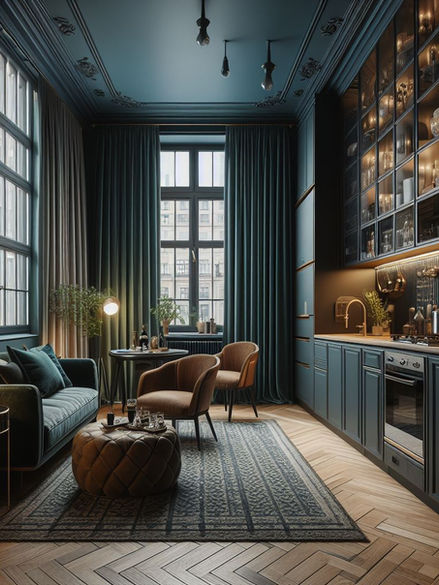 Small traditional Galley kitchen idea.