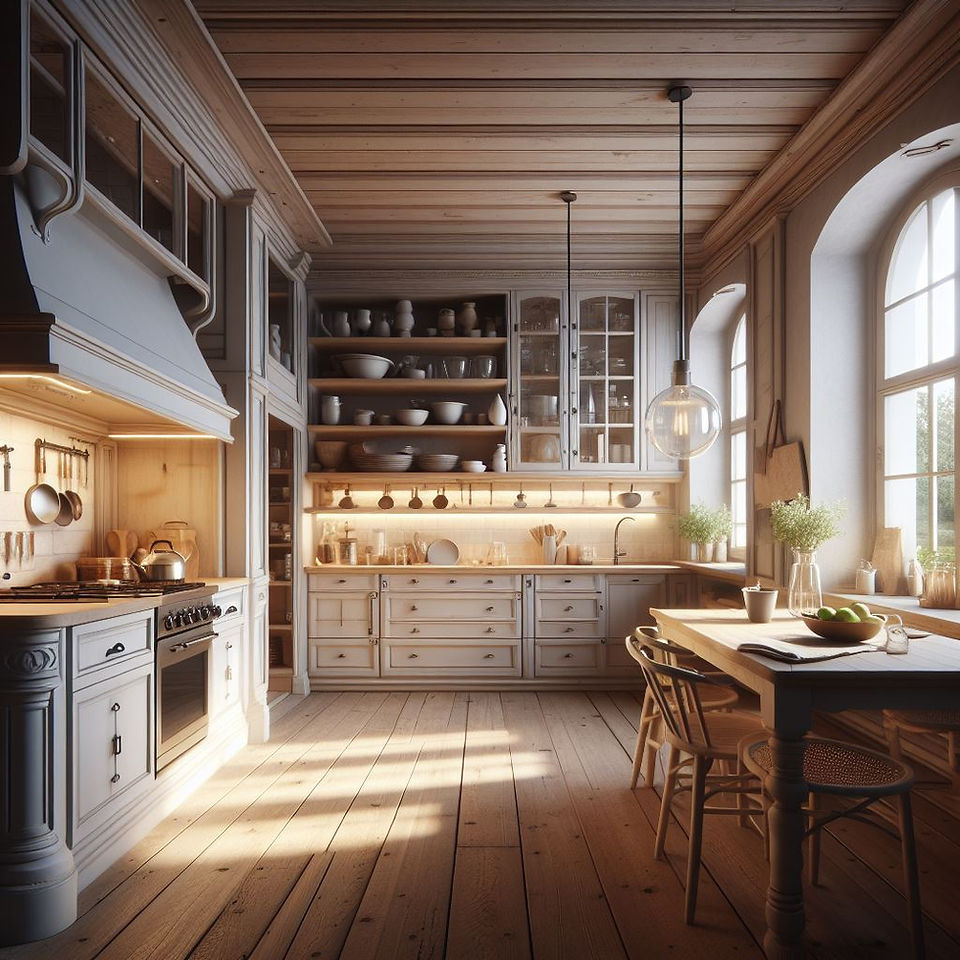 Large kitchen with plenty of space for casual dining