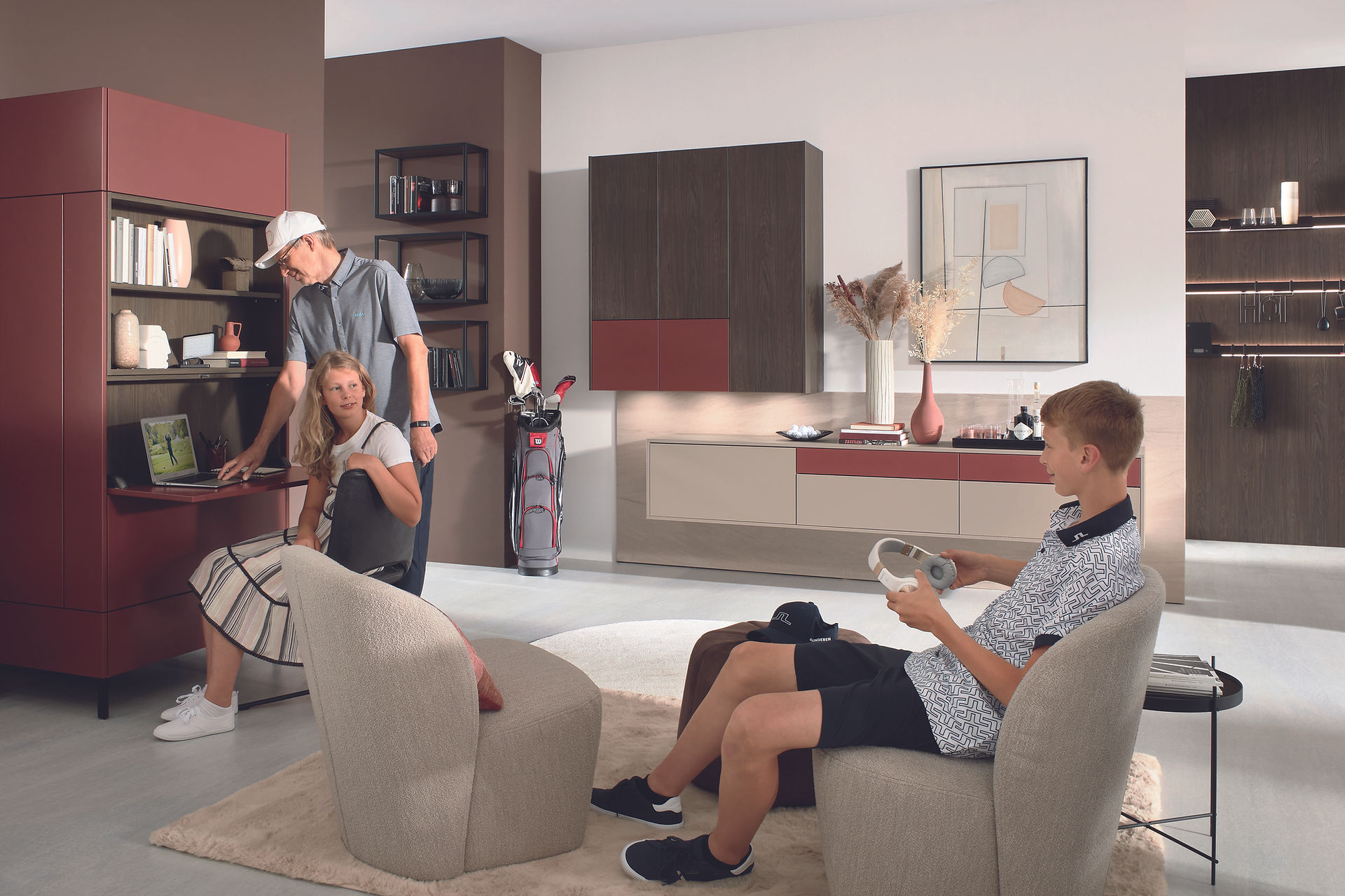 MultiRoom and flexible room concept planning by Ballerina kitchen. 
