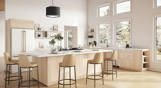 Form Kitchen with oak replica front panels.