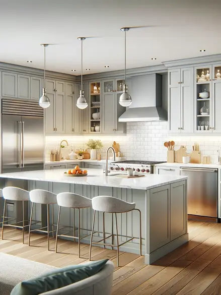 L-shape Kitchen with island