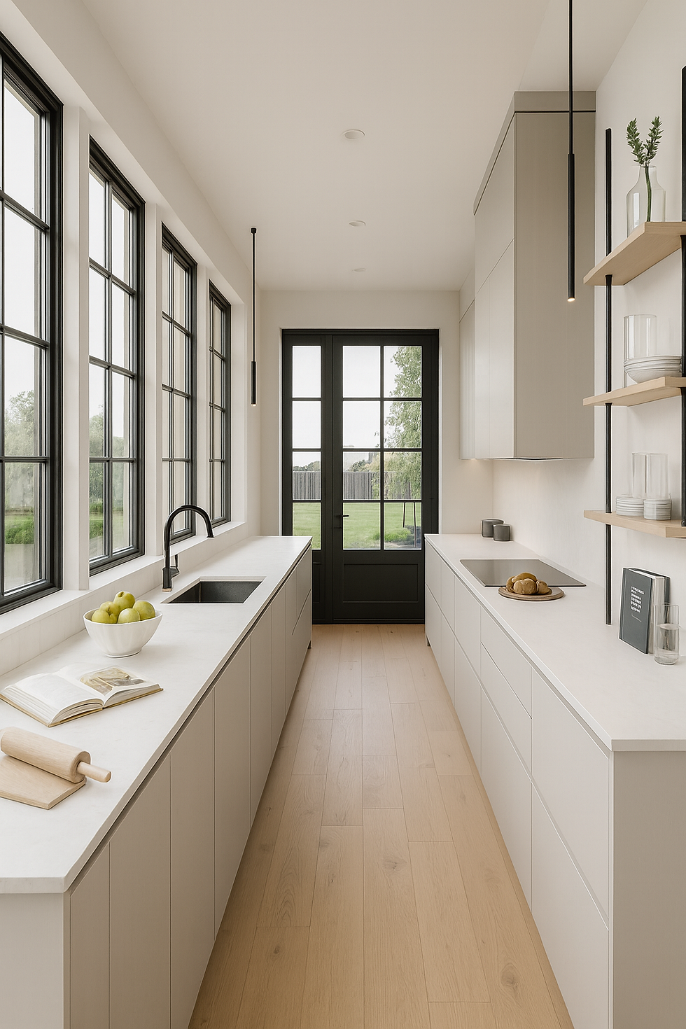 Hidden Prep kitchen in a modern home in New York City