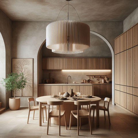 Kitchen in Japandi Decor.