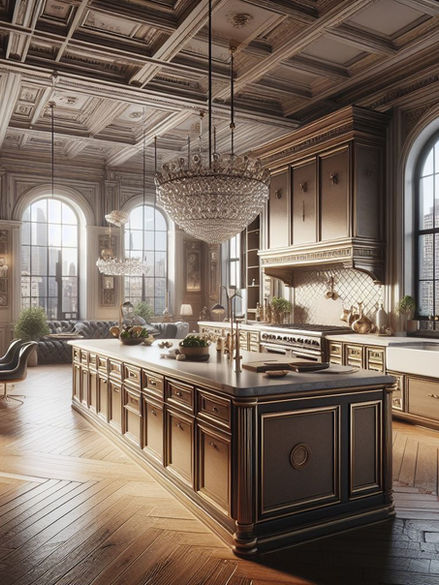 Opulent Italian Kitchen Design Idea