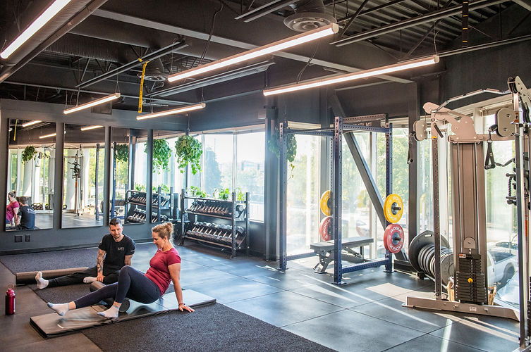 Rafal Matuszewski coaching an equestrian athlete during strength training