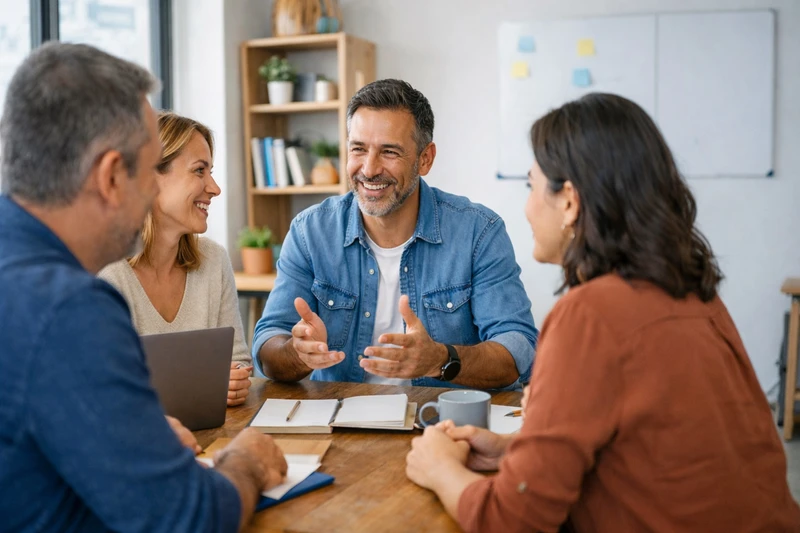 Dueña de negocio utilizando código QR para realizar el cobro de ventas