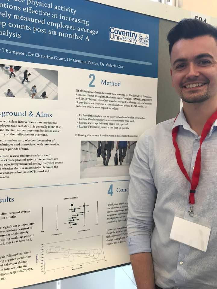 Anthony presenting his research in Turin