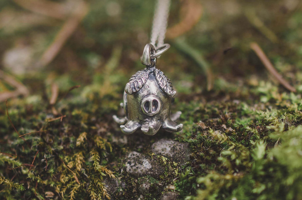 Thumbnail: Bluebell Fairy House Necklace - Made On Order