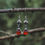 Thumbnail: Red Roses Trees Carnelian Earrings