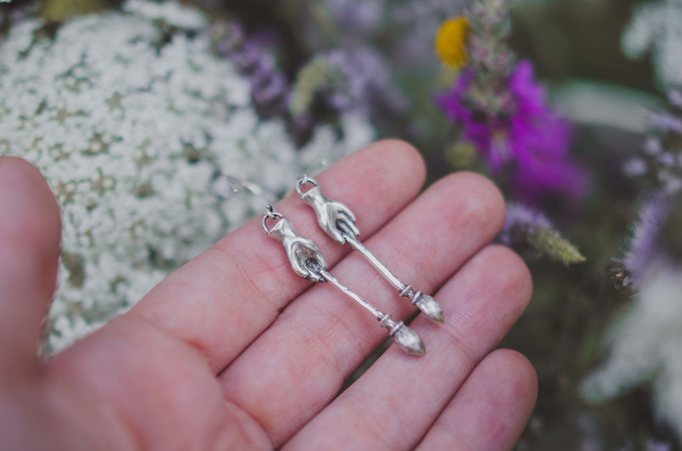 Thumbnail: Peridot Paintbrushes Earrings