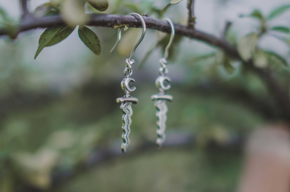 Thumbnail: Swirly Sword Earrings