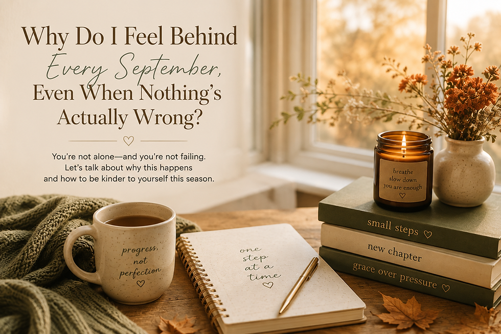 Cozy Autumn Self-Care Desk Vignette