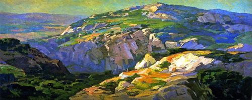 From Canyon Green by Czech-born California artist Franz Bischoff (1864-1929). PD