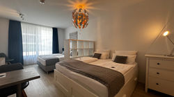 Zimmeransicht des Aparthotel Blue Riverside-Ulm in Blaustein