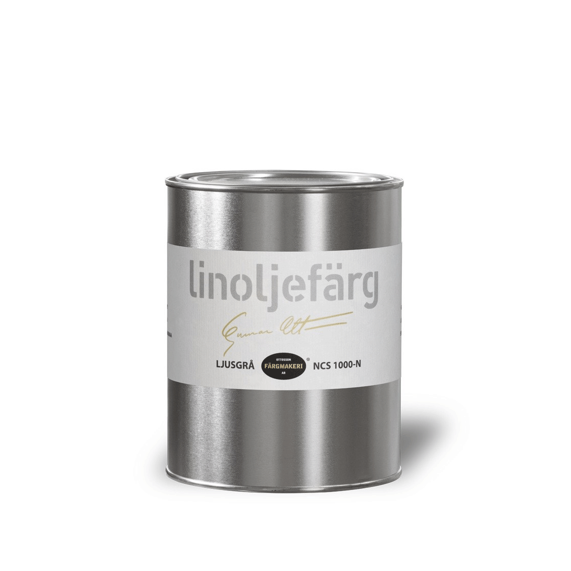 Light Grey Ottosson Linseed Oil Paint: 1 Liter