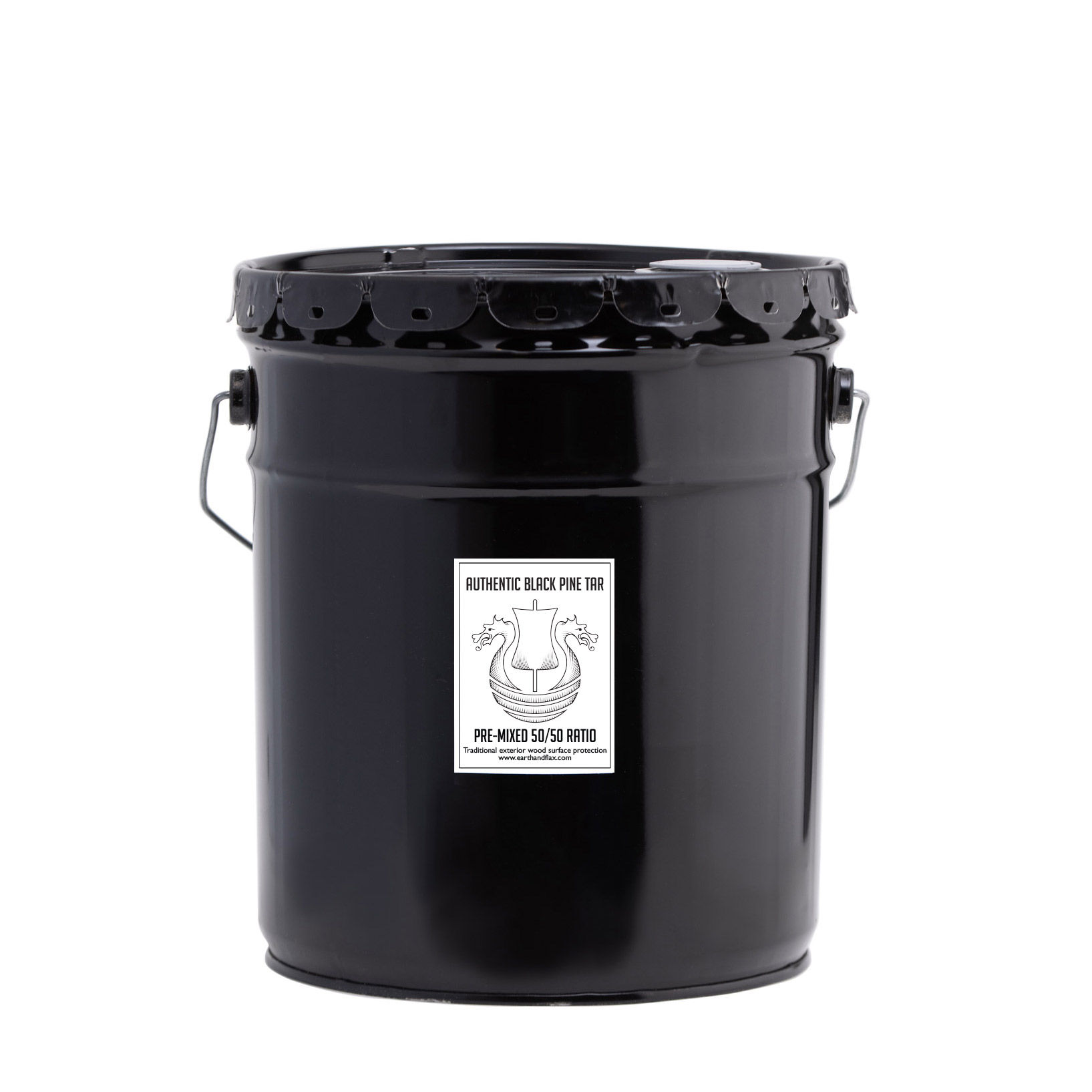 Pre-Mixed 50/50 Black Pine Tar: 5 Gallon