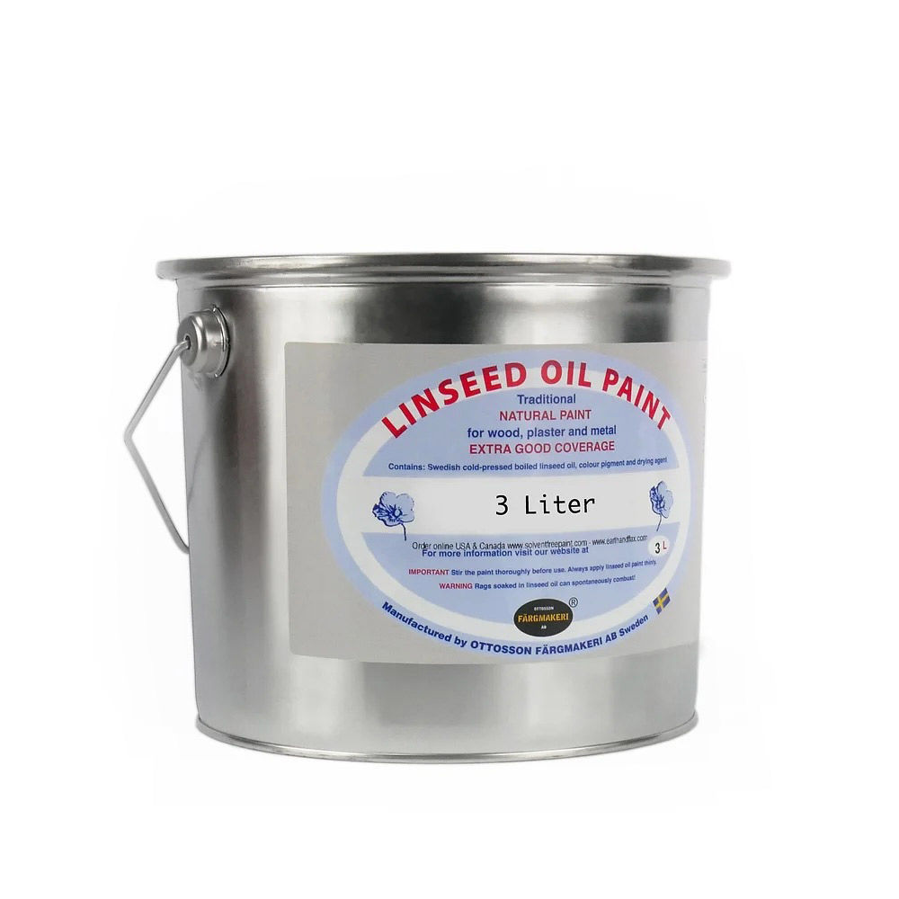 Matte Interior Primer Ottosson Linseed Oil Paint: 3 Liter