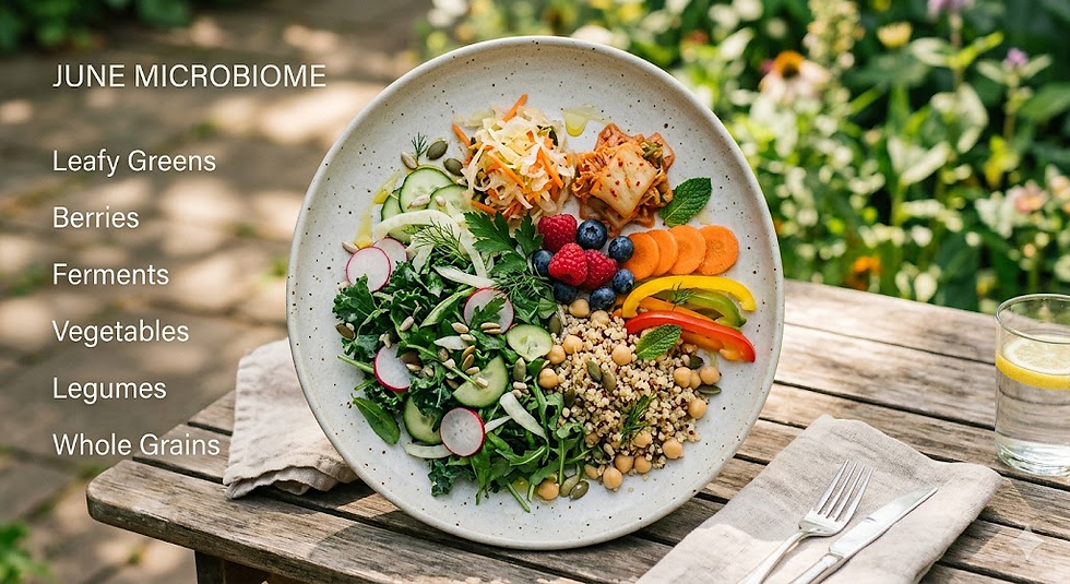 Summer diet for microbiota: what to add to your plate in June