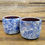 Thumbnail: Cobalt & Firebrick Daisies | Set of 2 Short Tumblers