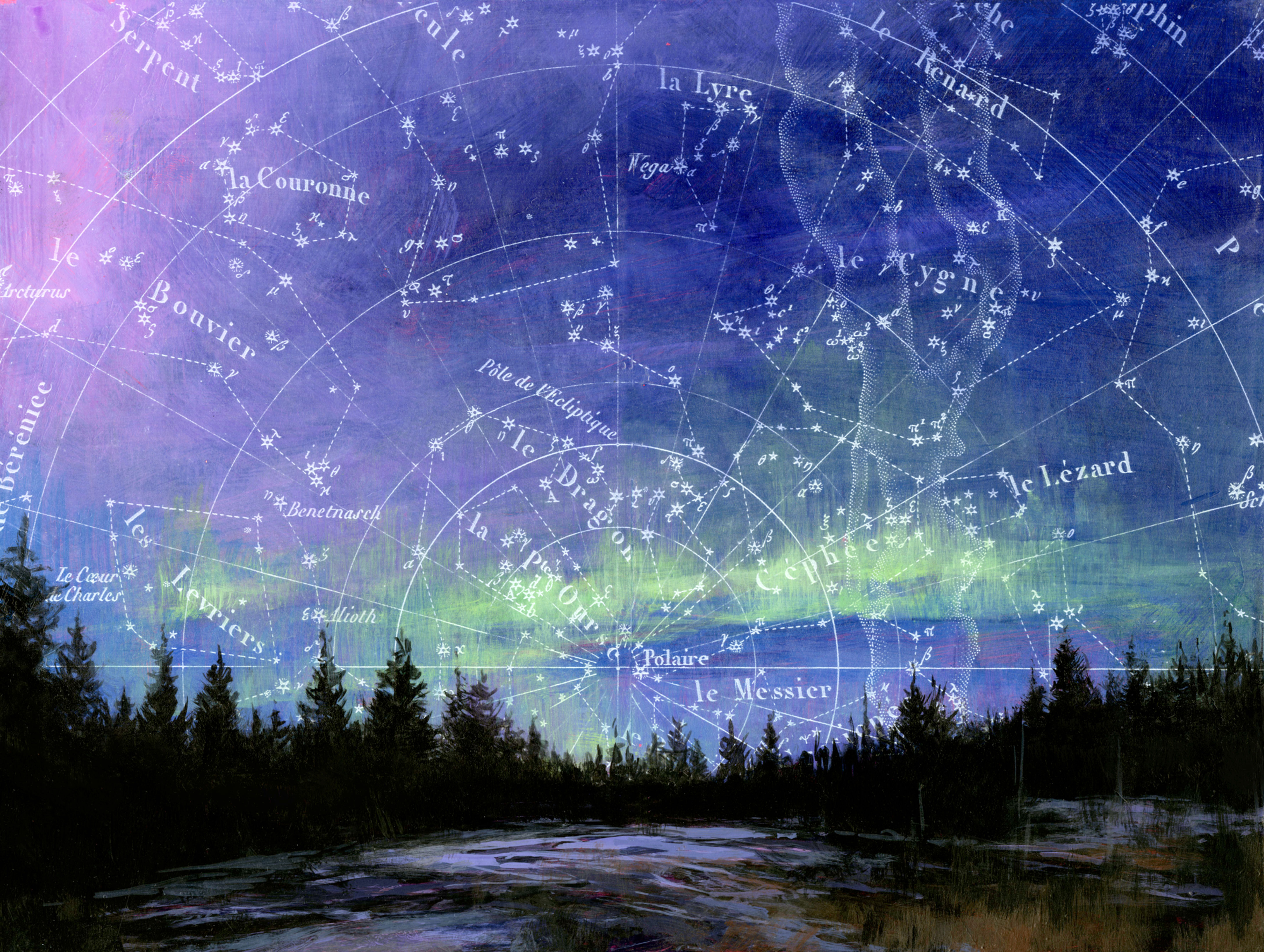 "Dancing Pines" | 8'' x 10'' signed print in 11'' x 14'' white mat