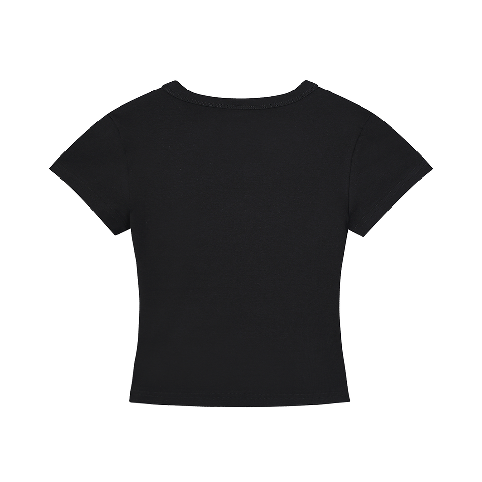 Thumbnail: FANGIRL SKELLY BABY TEE (BLACK)
