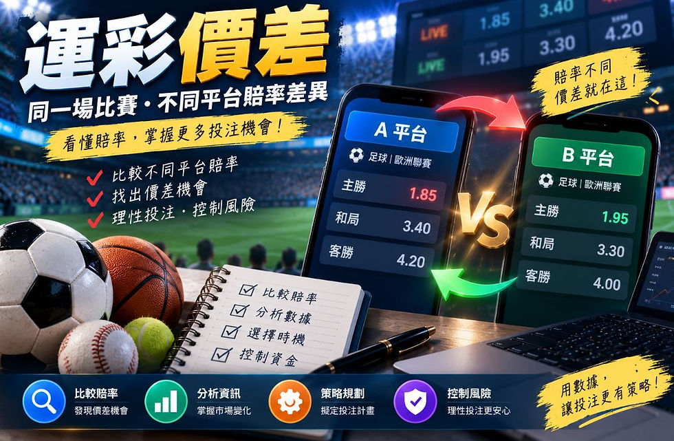 運彩價差是什麼?看懂不同平台賠率差異