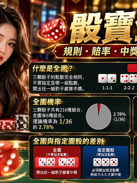 骰寶全圍怎麼玩?一次看懂全圍骰規則、賠率與中獎條件