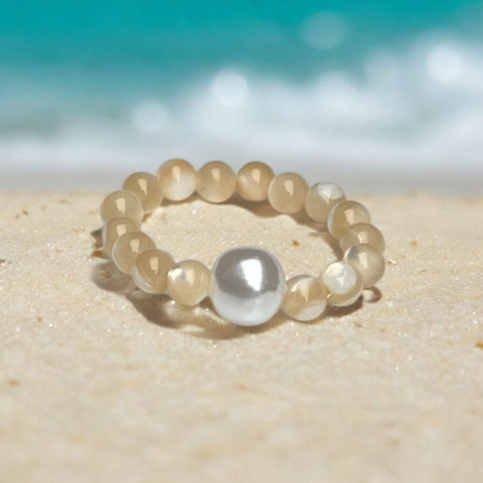 Sunlit Pearl Ring