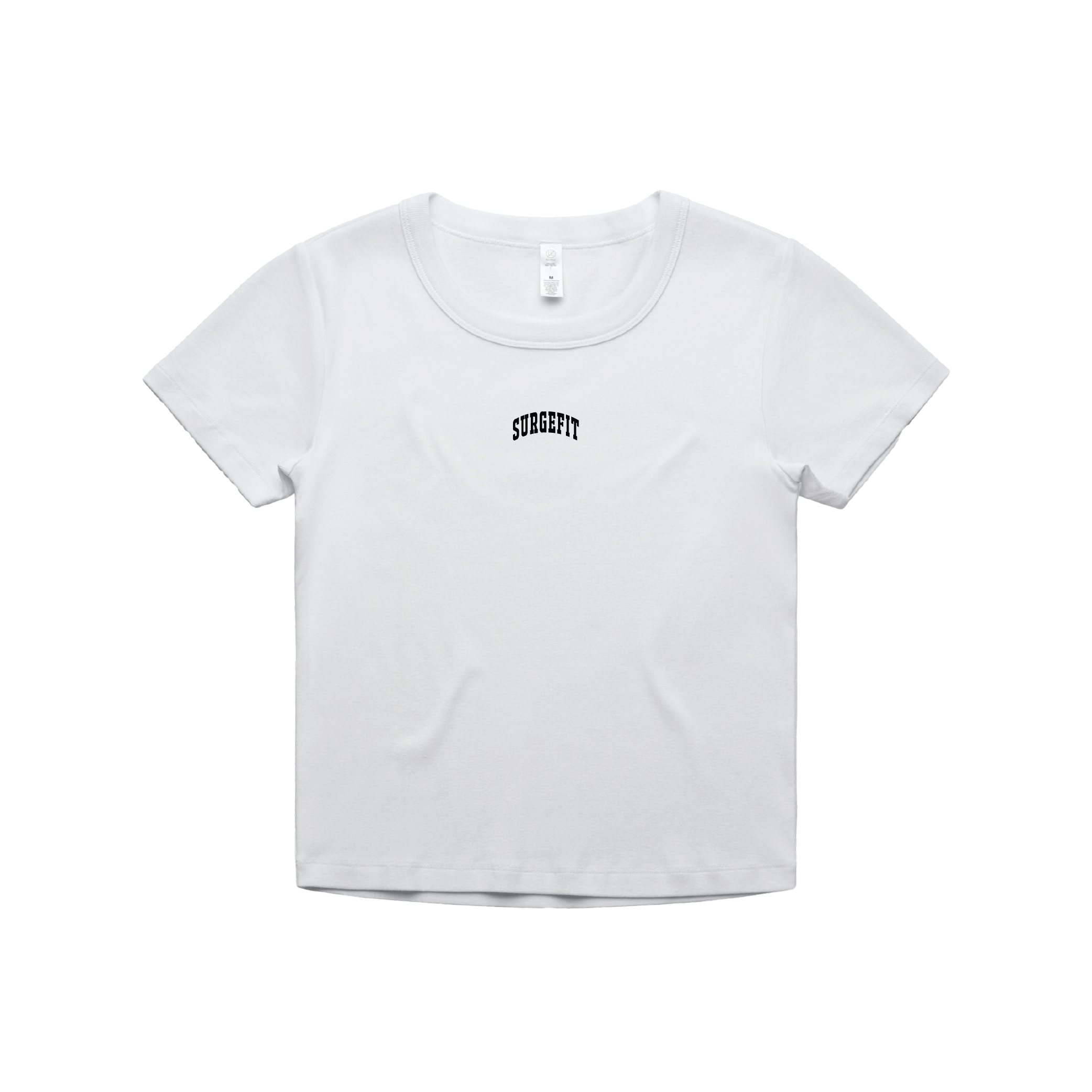 SurgeFit Organic Baby Rib Tee - White