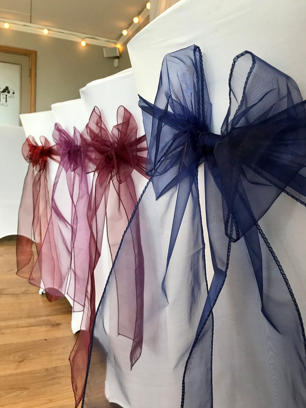 Organza chair sashes