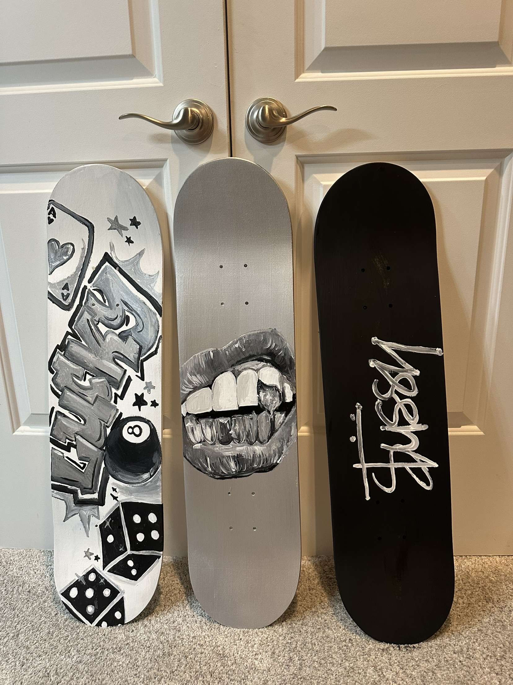 Skateboard Art - Set of 3 (your custom design)