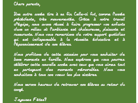 Nos meilleurs vœux