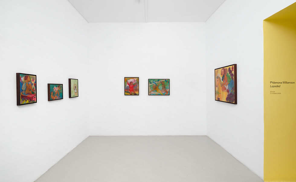 Philemona Williamson, "Lopsided", vue de l'exposition, Semiose, Paris (Photo : Aurélien Mole)