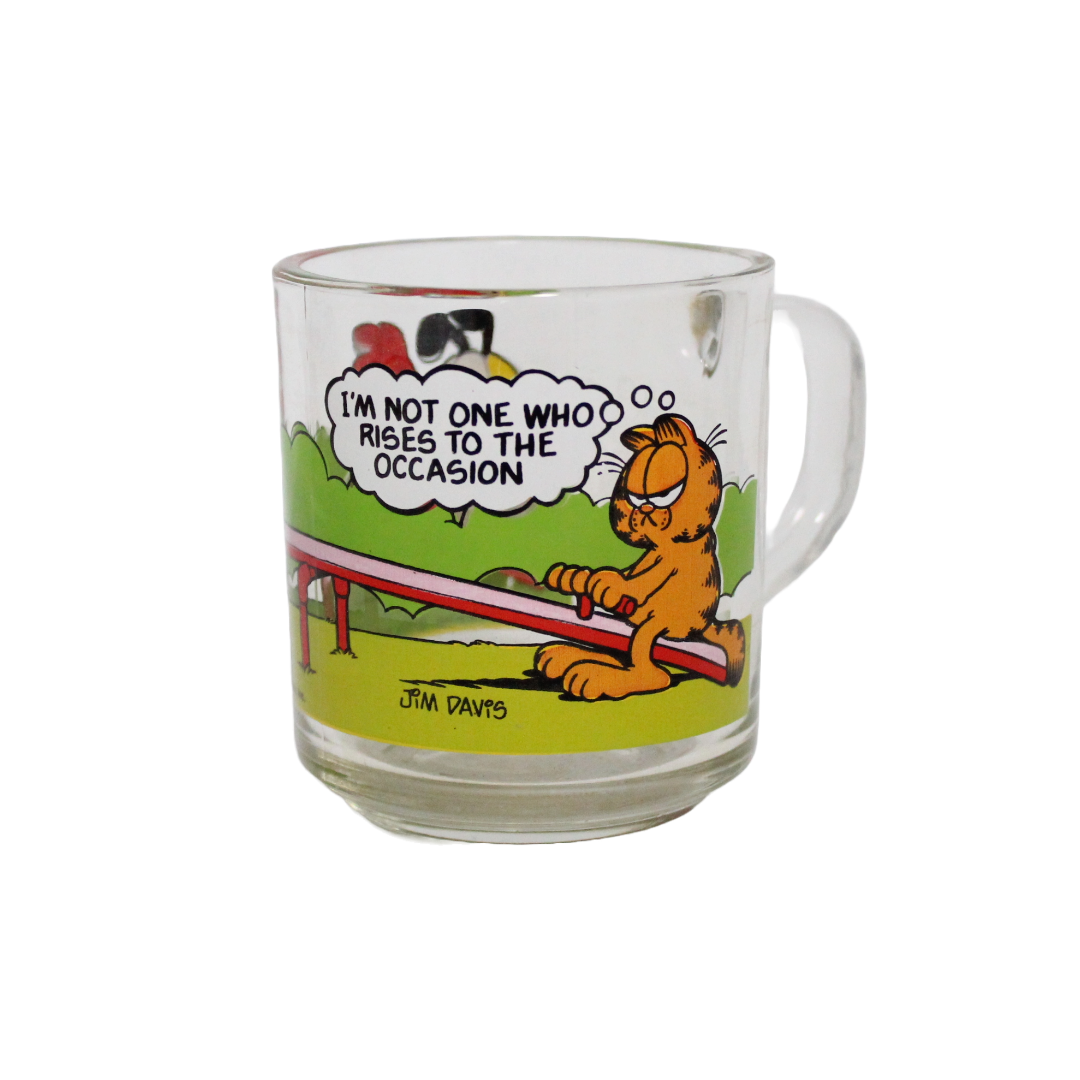 Garfield McDonalds Glass Mug Cup Teeter Totter