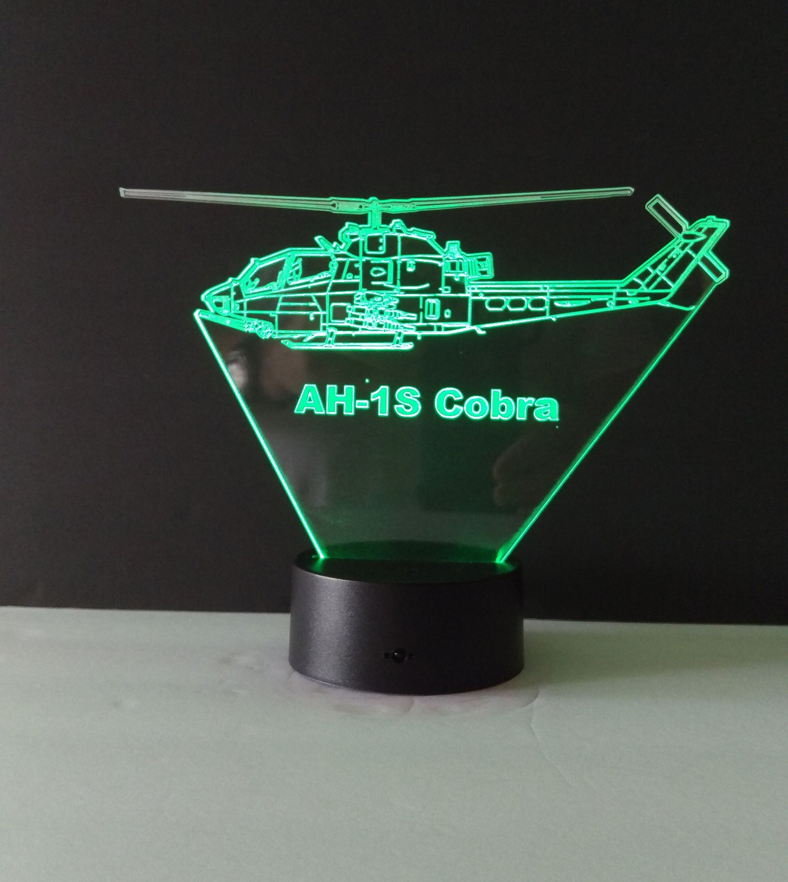 "AH-1S Cobra Attack Helicopter" 3D LED Lamp (2642)