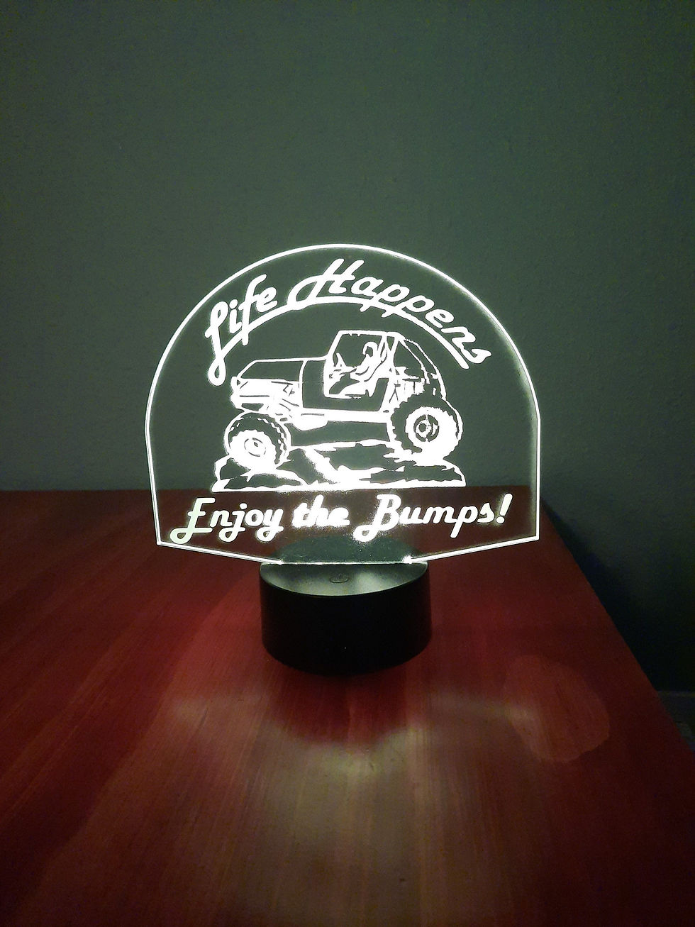 Thumbnail: "Jeep Life happens - Enjoy the Bumps!" LED Lamp (1263)