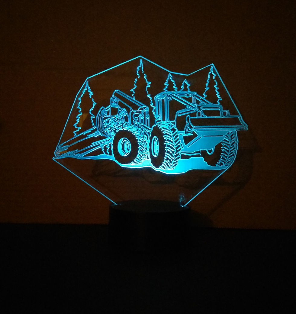 Thumbnail: "Skidder" Customizable 3-D LED Lamp (1161) - FREE SHIPPING!