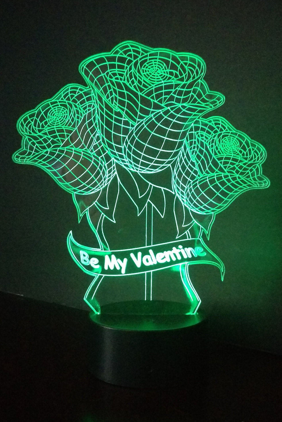 Thumbnail: "Be My Valentine Roses" LED Lamp (1141) - FREE SHIPPING!