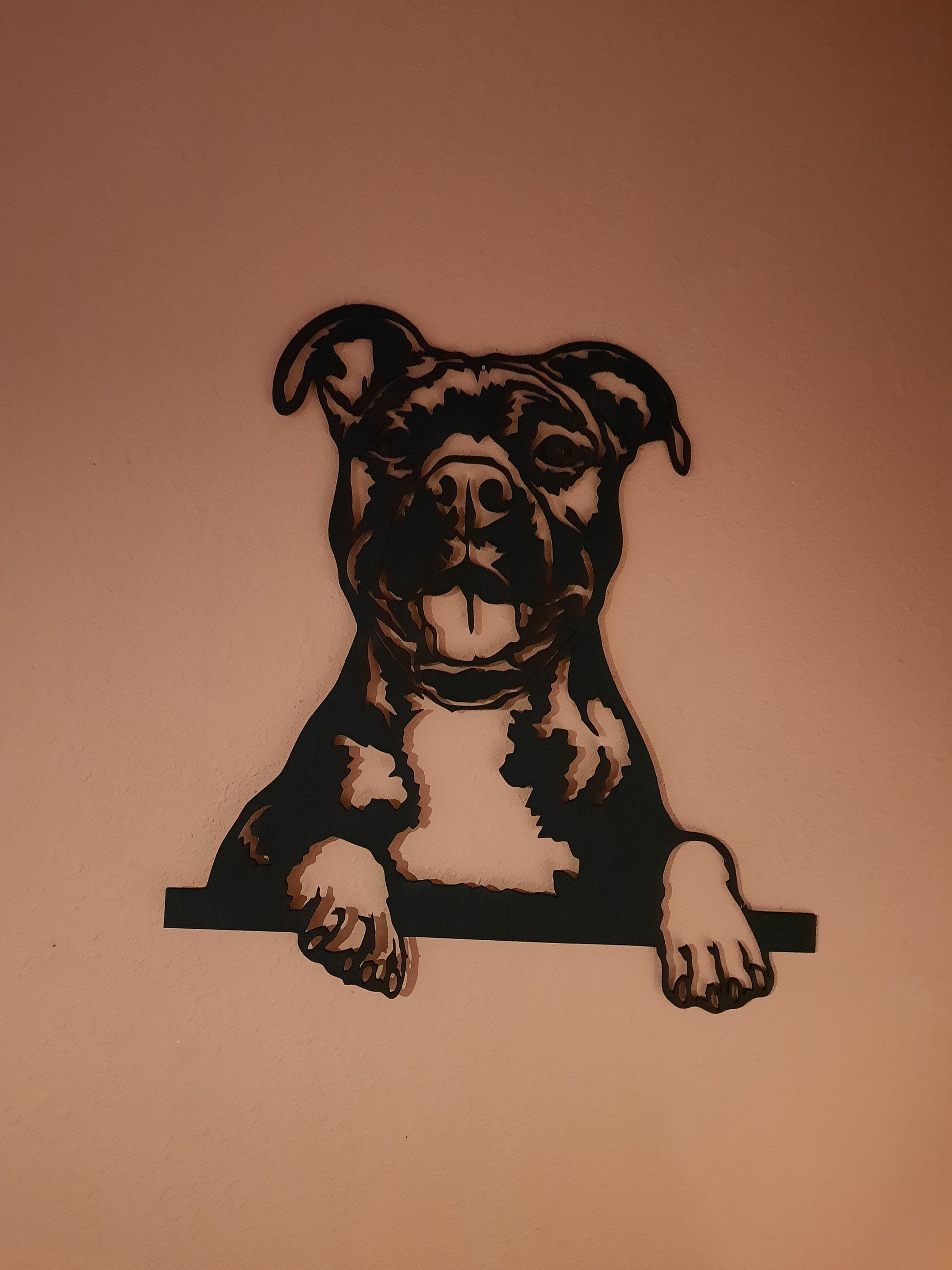 Art Deco Bulldog Polygon Wall Décor (13215)