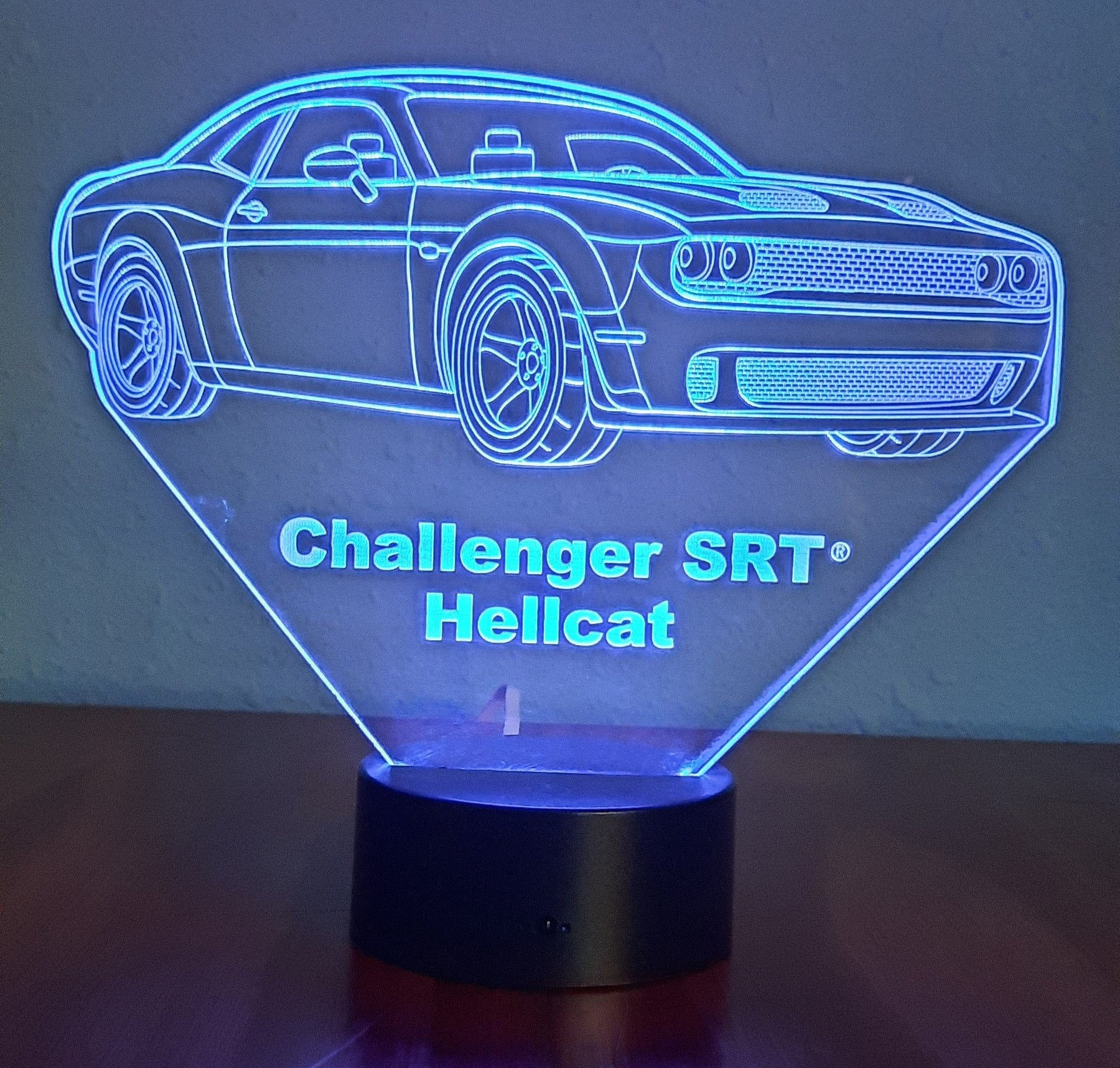 "Dodge Challenger SRT Hellcat" 3D LED Lamp (1284) - Free Shipping