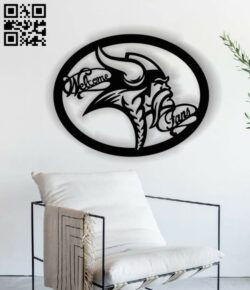 Art Deco Welcome Viking Fans Wall Décor (13535)