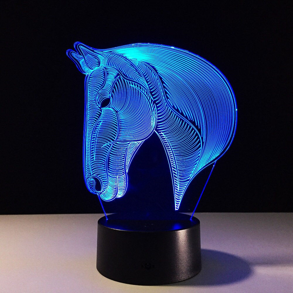 "Horse Head" 3D LED Lamp (2392) - FREE SHIPPING!