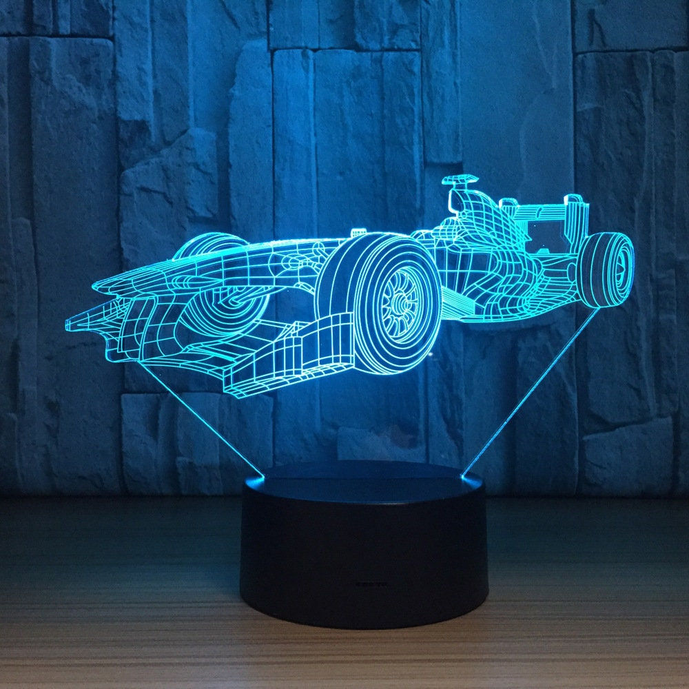 "Formula One Race Car" 3D LED Lamp (21377) - FREE SHIPPING