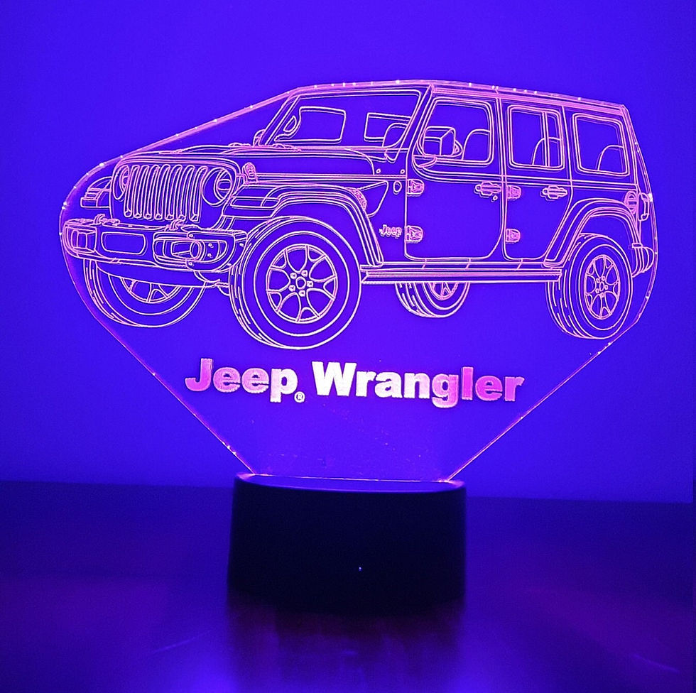 Thumbnail: "Jeep Wrangler 4 Door" 3D LED lamp (1282) - FREE SHIPPING!