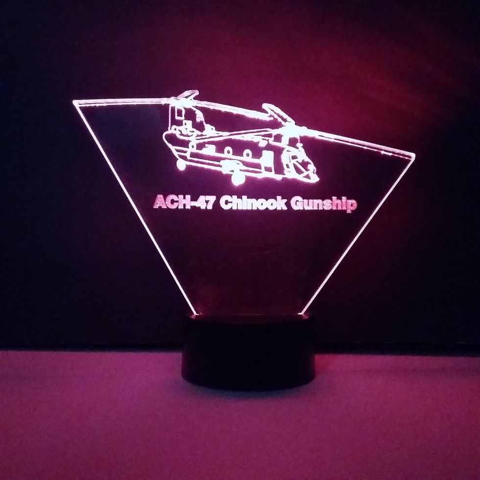Thumbnail: "ACH-47 Chinook Gunship" 3D LED Lamp (1211)